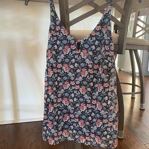 CAbi Women's Blue Red Floral Strappy Top Size XS